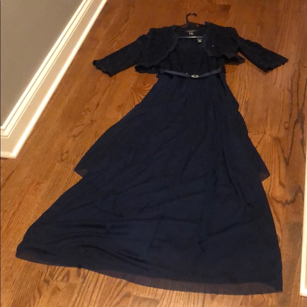 Elegant navy dress